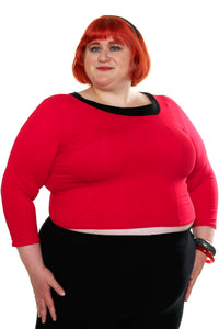 Original Retro Crop Top in Red